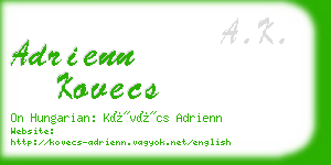 adrienn kovecs business card